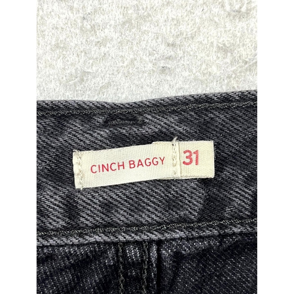 Levi Strauss & Co Cinch Baggy Jeans Womens 31x31 Black High Rise Straight Leg - Picture 11 of 16